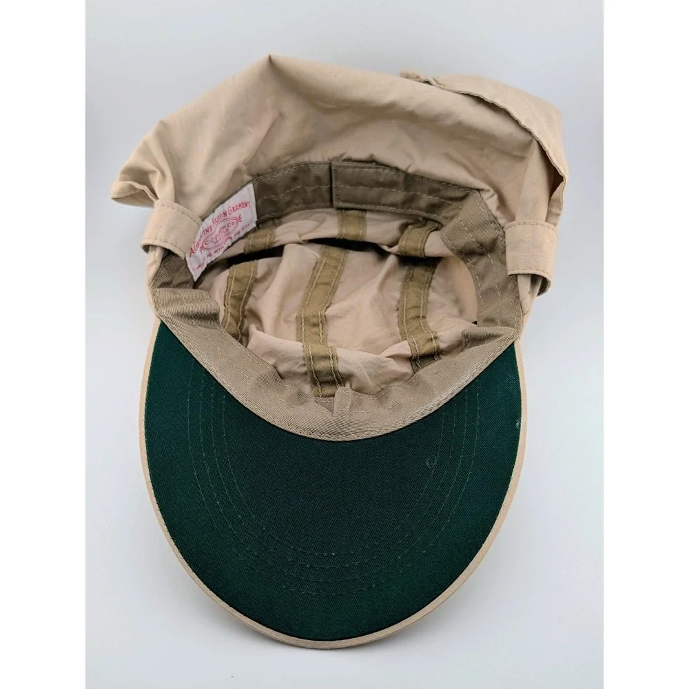 Vintage Filson Fishing Long Brim Hat Cap Made In USA Safari Sun Flap Beige